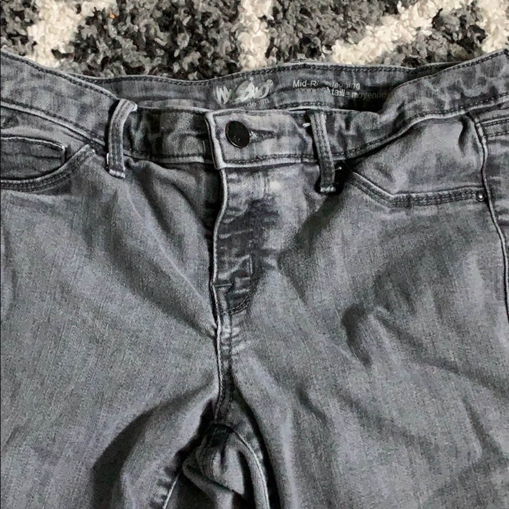 Grey denim jeans